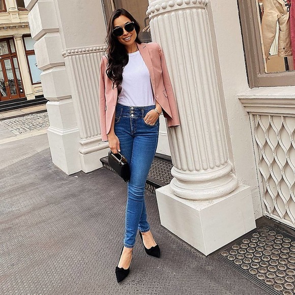 Ann Taylor Jackets & Blazers - Ann Taylor Rouge Herringbone Tweed 2-Button Jacket